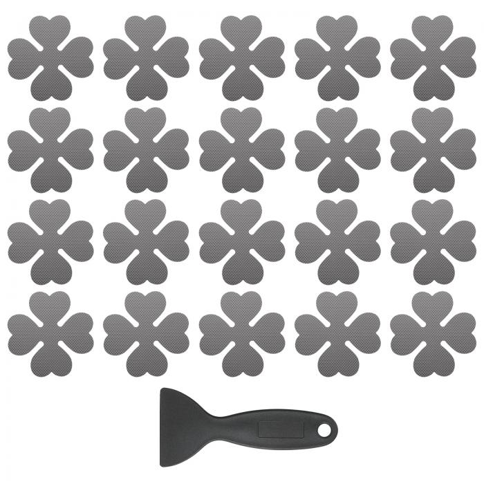 PATIKIL 20個の滑り止めバスタブステッカー スクレイパー付きのアンチスリップシャワーステッカー バス..