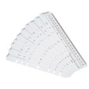 PATIKIL 22 cm x 4.5 cm ブックマークルーラー 10個入り スナップインルーラー ページマーカー ブックマーク測定ツール A5サイズ6穴バイ...