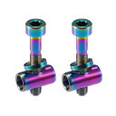 ACROPIX M5x30mm 色付きユニバーサルシートポストサイクリングネジ バイク自転車シートポストクランプチューブボルトナットワッシャー - 2個入り