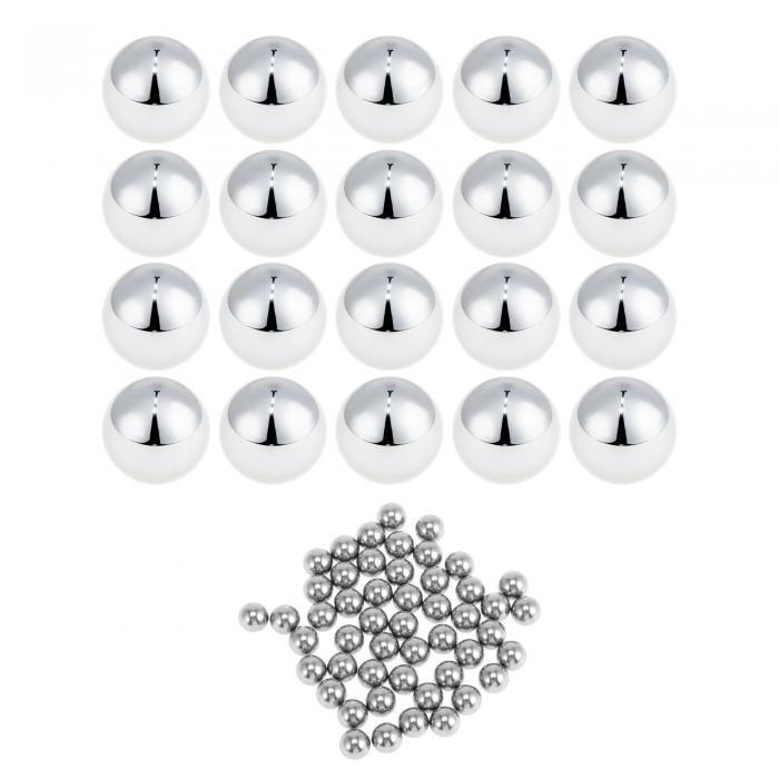 A ABSOPRO 6.5mm ベアリングボール ベアリング鋼 G100 精密ボール シルバートーン 50 個