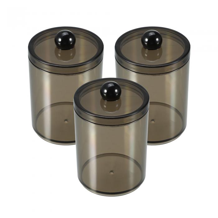 VOCOSTE 綿棒ホルダー 綿棒ケース 蓋付き 綿棒入れ 楊枝入れ 小物入れ 収納 化粧台 防塵 清潔 3個