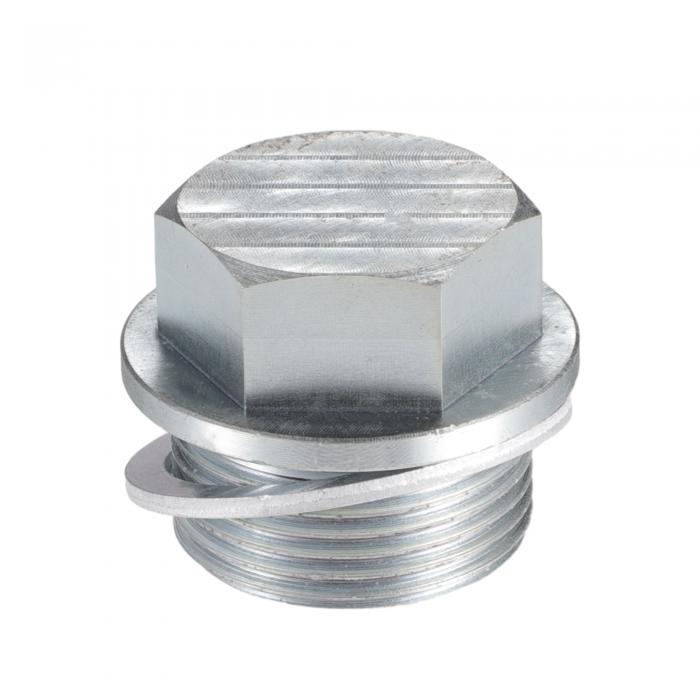 Motoforti ユニバーサル磁気オイルドレンプラグ、アルミワッシャー1個付き、車両、オートバイ、ボート用、M24x1.5、防漏、鉄製、シルバートーン