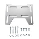 Motoforti オートバイ用汎用調整可能モーター 耐久性のある金属製 シルバートーン 1セット