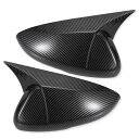 Motoforti 左右サイドミラーカバー バックミラーカバーキャップ Hondaに対応 Accordに対応 2018-2021 プラスチック 炭素繊維パターン ブラック 1ペア