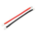 Motoforti ユニバーサル1/0ゲージAWGカーバッテリーケーブル バッテリーインバーターケーブル 1ft 5/16インチのラグ 耐久性があり 純銅製 レッド 1ペア