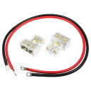 Motoforti ユニバーサル4ゲージAWGバッテリーケーブル バッテリーターミナル 3ft長 3/8"ラグ クイックリリースディスコネクト ゴム ブラックレッド 1セット