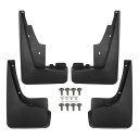 Motoforti 車用マッ ドフラップ スプラッシュガード Jeepに対応 Patriot 2011-2017用 プラスチック製 ネジ付き 黒い 1セット