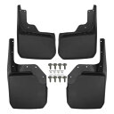 Motoforti 車用マッ ドフラップ スプラッシュガード Jeepに対応 Wrangler 2007-2018用 プラスチック製 ネジ付き 黒い 1セット