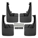 Motoforti カーマッ ドフラップ スプラッシュガード Dodgeに対応ラム1500用 2009-2018年 プラスチック製 ネジ付き 黒い 1セット