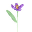 PATIKIL クロシェフラワー 手作り 編み物オープンチューリップ人工織りフェイクフラワー ステム付き バレンタインギフト ホームウェディングパーティーオフィ...