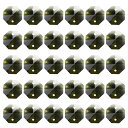 PATIKIL K9水晶オクタゴンビーズ2穴ペンダント 30個入り14mmシャンデリアプリズムパーツ装飾用ビーズ ブ ラウン色