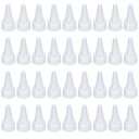 PATIKIL 18/410ツイ ストボトルキャップ 36個 プラスチック製リブエッジスク イーズボトル交換キャップ ペイント蓋グルータンクボトル用フォームガスケット付き クリア