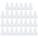 PATIKIL 28/410ツイ ストボトルキャップ 30個 プラスチックリブエッジスク イーズボトル交換キャップ(フォームガスケット付き)ペイント蓋グルータイプボトル用 クリア
