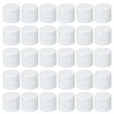 PATIKIL 20/410 リプレースメントフリップキャップ 30個入り 内径0.8" プラスチック再利用可能なボトル 蓋 ペイントディスペンシングスク イーズシャンプー飲料ボトル用 ホワイト