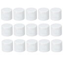 PATIKIL 20/410 リプレースメントフリップキャップ 15個入り 内径0.8" プラスチック再利用可能なボトル 蓋 ペイントディスペンシングスク イーズシャンプー飲料ボトル用 ホワイト