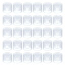 PATIKIL 20/410 リプレースメントフリップキャップ 30個入り 内径0.8" プラスチック再利用可能なボトル 蓋 ペイントディスペンシングスク イーズシャンプー飲料ボトル用 クリア