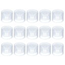 PATIKIL 20/410 リプレースメントフリップキャップ 15個入り 内径0.8" プラスチック再利用可能なボトル 蓋 ペイントディスペンシングスク イーズシャンプー飲料ボトル用 クリア