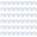 PATIKIL 24/410 リプレースメントフリップキャップ 48個入り 内径0.9" プラスチック再利用可能なボトル 蓋 ペイントディスペンシング スク イーズ シャンプー 飲料ボトル用 クリア