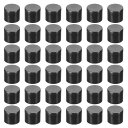 PATIKIL 24/410 リプレースメントフリップキャップ 36個入り 内径0.9" プラスチック再利用可能なボトル ため 塗料ディスペンシングスク イーズシャンプー飲料ボトル用蓋 黒