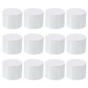 PATIKIL 28/410 リプレースメントフリップキャップ 12個入り 内径1.1" プラスチック再利用可能なボトル 蓋 ペイントディスペンシングスク イーズシャンプードリンクボトル用 ホワイト