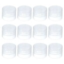 PATIKIL 28/410 リプレースメントフリップキャップ 12個入り 内径1.1" プラスチック再利用可能なボトル 蓋 ペイントディスペンシングスク イーズシャンプー飲料ボトル用 クリア