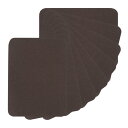 PATIKIL ファブリックアイロンパッチ 15枚セット 5x4" 内外両面強力接着剤 100%コッ トン製修理パッチキット 衣類 修理と装飾 茶色