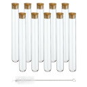 PATIKIL 30ml 試験管セット 20個入り 直径15cm×高さ2cm ガラス製丸底試験管コンテナー(キャップ付き)ビーズパーティーあめバスソルト収納科学実験植物増殖用