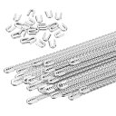 PATIKIL 24個 金属製スチールスパ イラルコルセットボニング 13.7" 金属ボニングと24本 スチールボニングチップ 縫製コルセットドレス用 構造と形状(幅5mm)