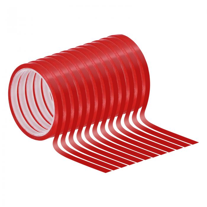 PATIKIL 6 mm ホワイトボードテープ 12個 薄いドライイレーステープ グラフィック チャート マーキング..