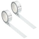 PATIKIL 15mm x 10m メタリック和紙テープ 2ロール 星柄マスキング箔ステッカー DIYアートクラフトラッピング装飾用 セルフアドヒーシブ シル...
