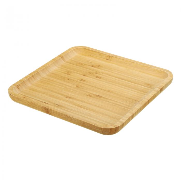 PATIKIL 木製ソーサー 10" 正方形 木製植物排水トレイ 盆栽植物ソーサー 家庭用バルコニー パティオ用