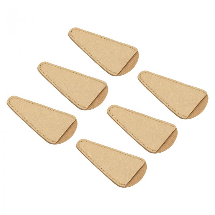 PATIKIL 2.9"x1.5" PUレザー製 はさみカバー 6個セット 眉毛整える美容 ツール保護用 ゴー ルド