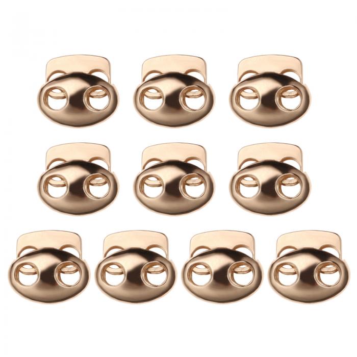 PATIKIL 0.7x0.5" コードロック 10個入り ダブルホールスプリングエンドトグルストッパー ドローストリ..