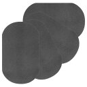 PATIKIL アイロンで貼るパッチ 4枚セット 7x4" 肘・膝用ベルベットパッチ 修理用パッチキット 服 パンツ シャツ ジャケット 補修と装飾用 ダークグレー