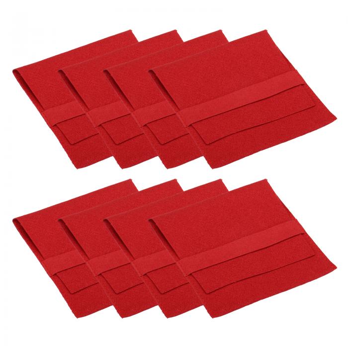 PATIKIL 10x10cm 宝石ポーチ（バンド付き） 8個入り マイクロファイバー製ポータブルソフト収納袋 ネッ..