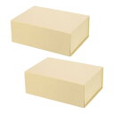 PATIKIL 22.5x15.5x8.5 cm 蓋付きギフトボックス 2個 磁気閉鎖 折りたたみ紙 長方形の好意ボックス 結婚式 バレンタインデー 誕生日ギフ...