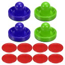 PATIKIL 96mm エアホッケープッシャーとエアホッケーパック ゲームテーブル アクセサリー(パッド付きプッシャー4個 パック8個)