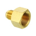 PATIKIL 16 mm メスフ レア x 10 mm オスフ レアコネクタ SAE 45度フレ ア真鍮アダプター フレ アパイプ継手 空気 ガスライン冷凍 ...