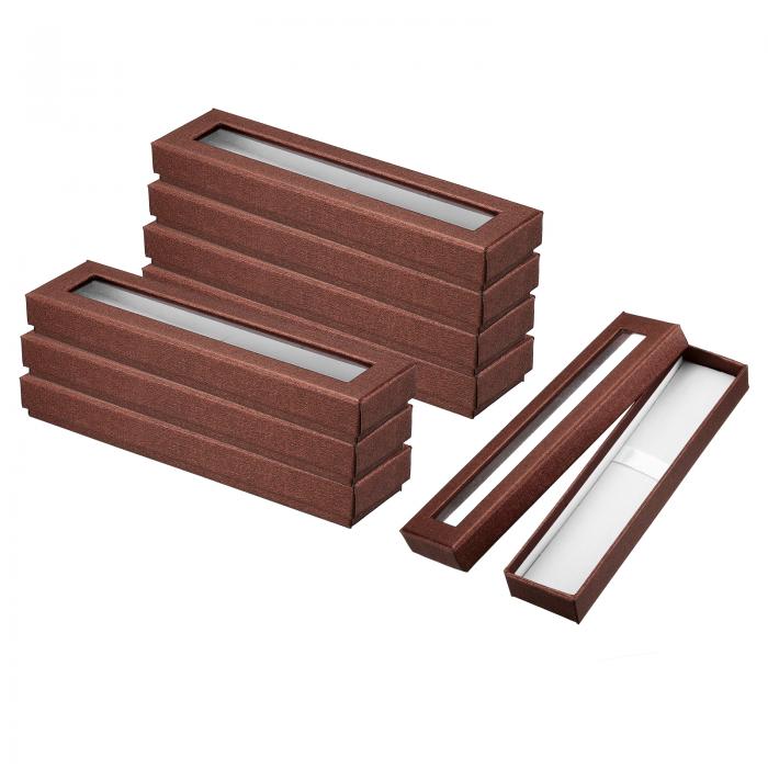 PATIKIL ペンギフトボックス 8個入り 空 ペンケース カードボード製 ケース 透明窓付き ペンプレゼンテーションディスプレイボックス 鉛筆 ボールペン ...