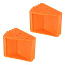 PATIKIL はしご用ノンスリップフィートマ ット延長 62x17mm/2.4x0.7" はしご保護用 ラバーパッドカバークッション オレンジ色