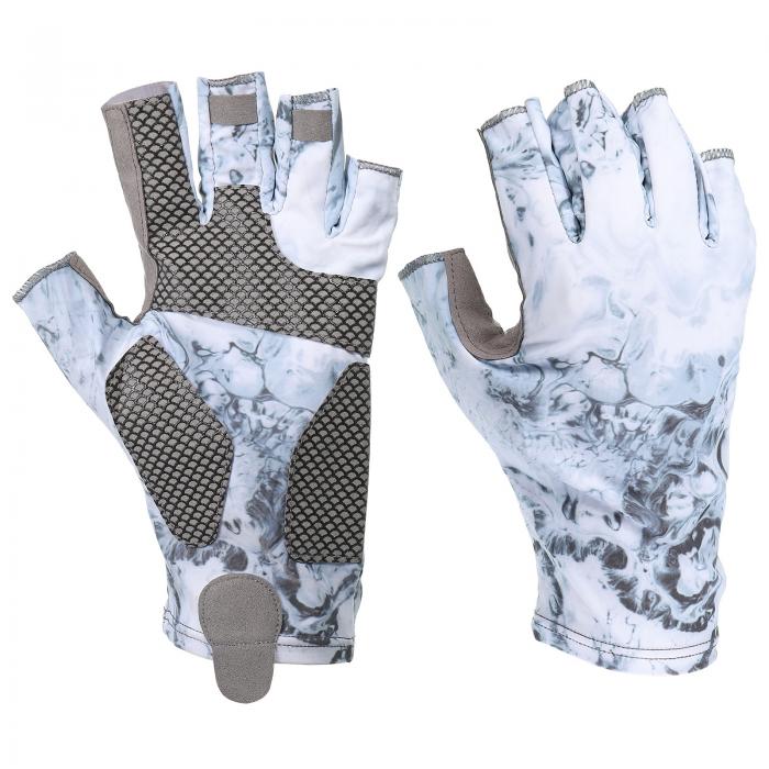 PATIKIL 釣り用手袋 1ペア 男女兼用 サイクリング ハイキング カヤック 漕ぎ グレー（XLサイズ）