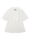 Allegra K ブレザー ジャケット 無地 通勤 ビジネス 綿 リネン オフィス 半袖 ノッチドラペル レディース ホワイト XS