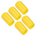 PATIKIL 10mmプールティップカバー 5個セット ビリヤードキューティッププロテクターラバープールキューティップヘッドカバースヌーカーアクセサリー イエ...