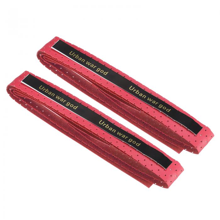 PATIKIL 43.3" テニスラケットグリ ップテープ 2パック アンチスリップ PU バドミン トンオーバーグリ ップ 新しいラケットグリ ップ 汗を吸収するドットテープ 起伏 あるリッジ付き ベースボール ピクルボール パドル 用 赤色
