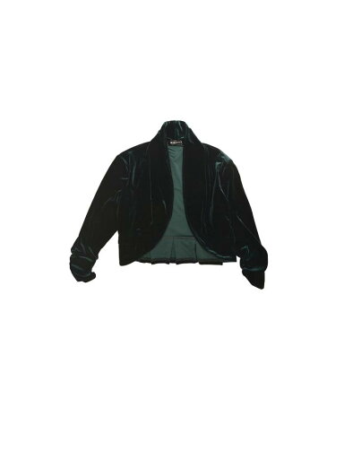Allegra K オープンフロント クロップドカーディガン トップス 長袖 ベルベット シュラッグ レディース ダークグリーン M Allegra K オープンフロント クロップドカーディガン トップス 長袖 ベルベット シュラッグ レディース ダークグリーン M