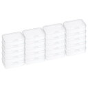 PATIKIL 8.5x5.5x2.5" クリア収納ボックス(ヒンジ付き)20個セット ビーズ 宝石 小物 アートク ラフトプロジェクト用 プラスチック製スタック可能な長方形オーガナイザーコンテナ
