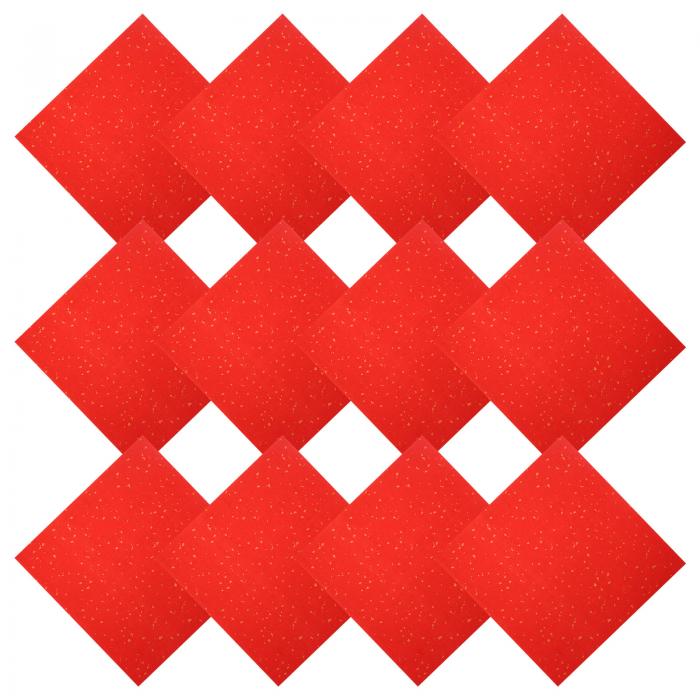 PATIKIL レッドい宣紙 40枚入り 13.4"×13.4" 中国 書道練習用宣紙 春聯 対聯用 米紙