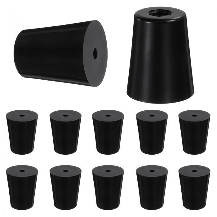 12個入り 防振ゴム足 43 mm(長さ)×32mm(幅)×52mm(高さ) 6mm(ネジ穴径) アイソレーター ゴムバンパー クーラープレッサー用フットパッド 発電機 高圧洗浄機用 ブラック