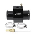 ACROPIX 12/24V ユニバーサル ウォーターテンプセンサーキット 1/8"NPT 28mm ブラックアダプター 200'F オン - 185'F オフ 自動車用ラジエーター&エンジン冷却用