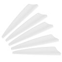 PATIKIL 矢羽根 100個パック 2.5"矢羽根アーチェリー矢羽根シールド羽根 DIYターゲット射撃用 ホワイト